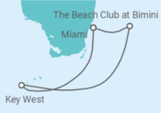 Reiseroute der Kreuzfahrt  Sundowner & Beachclub - Virgin Voyages