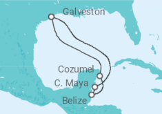 Reiseroute der Kreuzfahrt  6 Day Western Caribbean Itinerary - Carnival Cruise Line