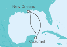 Reiseroute der Kreuzfahrt  4 DAY WESTERN CARIBBEAN CRUISE - Carnival Cruise Line