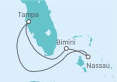 Reiseroute der Kreuzfahrt  5 DAY BAHAMAS ITINERARY - Carnival Cruise Line