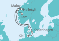Reiseroute der Kreuzfahrt  Norwegen, Deutschland All-Inclusive Easy - MSC Cruises