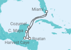 Reiseroute der Kreuzfahrt  Honduras, Costa Rica, Panama, Kolumbien - Oceania Cruises