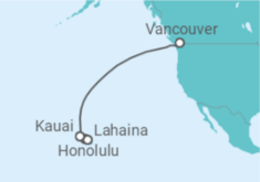 Reiseroute der Kreuzfahrt  Hawaii - Royal Caribbean