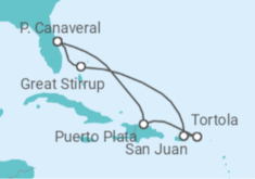Reiseroute der Kreuzfahrt  Puerto Rico - NCL Norwegian Cruise Line