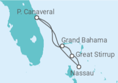 Reiseroute der Kreuzfahrt  Bahamas - NCL Norwegian Cruise Line