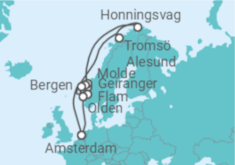 Reiseroute der Kreuzfahrt  Norwegen - Royal Caribbean
