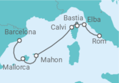Reiseroute der Kreuzfahrt  Spanien - WindStar Cruises