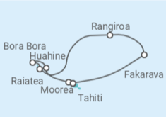 Reiseroute der Kreuzfahrt  Französisch-polynesien - WindStar Cruises