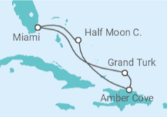 Reiseroute der Kreuzfahrt  6 DAY EXOTIC EASTERN CARIBBEAN CRUISE - Carnival Cruise Line