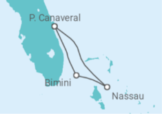 Reiseroute der Kreuzfahrt  4 Day Bahamas Itinerary - Carnival Cruise Line