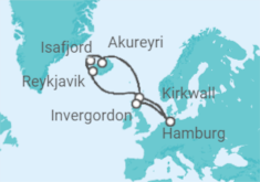 Reiseroute der Kreuzfahrt  Vereinigtes Königreich, Island Alles Inklusive - MSC Cruises