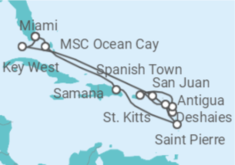 Reiseroute der Kreuzfahrt  An Extended Holiday Journey into White-Sand Wonderlands - Explora Journeys