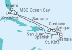 Reiseroute der Kreuzfahrt  Extended Escapes into a Yachtsman