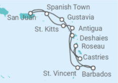 Reiseroute der Kreuzfahrt  An Extended Journey to a Yachtsman