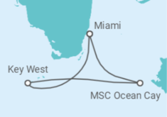 Reiseroute der Kreuzfahrt  USA Alles Inklusive - MSC Cruises