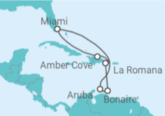 Reiseroute der Kreuzfahrt  8 DAY EXOTIC SOUTHERN CARIBBEAN CRUISE - Carnival Cruise Line