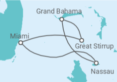 Reiseroute der Kreuzfahrt  Bahamas - NCL Norwegian Cruise Line