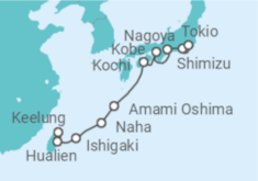 Reiseroute der Kreuzfahrt  Japan - NCL Norwegian Cruise Line