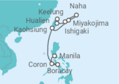 Reiseroute der Kreuzfahrt  Japan - NCL Norwegian Cruise Line