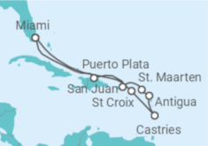 Reiseroute der Kreuzfahrt  Puerto Rico, Sint Maarten, Antigua Und Barbuda, St. Lucia - Royal Caribbean