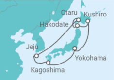 Reiseroute der Kreuzfahrt  Hokkaido - Princess Cruises