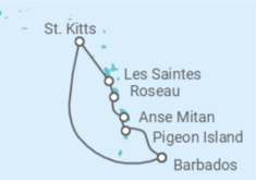 Reiseroute der Kreuzfahrt  Barbados - WindStar Cruises