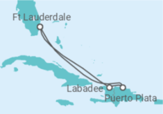 Reiseroute der Kreuzfahrt  USA - Royal Caribbean
