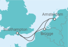 Reiseroute der Kreuzfahrt  BELGIUM AND NETHERLANDS - Nur für Erwachsene - PO Cruises