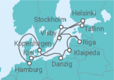 Reiseroute der Kreuzfahrt  Schätze der Ostsee - Hapag-Lloyd Cruises