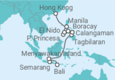 Reiseroute der Kreuzfahrt  Die Magie Südostasiens - Hapag-Lloyd Cruises