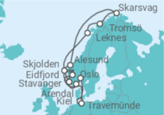 Reiseroute der Kreuzfahrt  Mittsommer im hohen Norden - Hapag-Lloyd Cruises