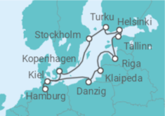 Reiseroute der Kreuzfahrt  Sommerauftakt am Mare Balticum - Hapag-Lloyd Cruises