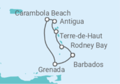 Reiseroute der Kreuzfahrt  Antigua Und Barbuda - Seabourn