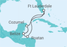 Reiseroute der Kreuzfahrt  Western Caribbean with Mexico - Princess Cruises