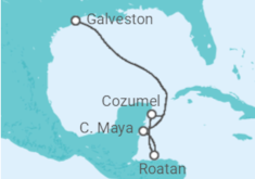 Reiseroute der Kreuzfahrt  Western Caribbean with Mexico - Princess Cruises