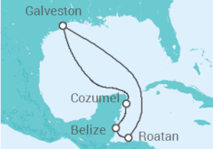 Reiseroute der Kreuzfahrt  Western Caribbean with Mexico - Princess Cruises