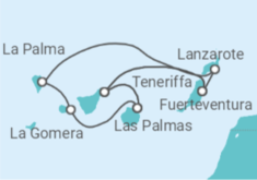 Reiseroute der Kreuzfahrt  Große Kanaren-Rundreise & Madeira - AIDA