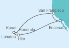 Reiseroute der Kreuzfahrt  Hawaiian Islands - Princess Cruises