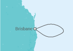 Reiseroute der Kreuzfahrt  Australien - Royal Caribbean