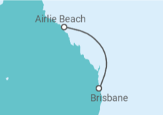 Reiseroute der Kreuzfahrt  Australien - Royal Caribbean