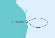 Reiseroute der Kreuzfahrt  Australien - Royal Caribbean