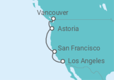 Reiseroute der Kreuzfahrt  USA - Explora Journeys