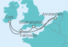 Reiseroute der Kreuzfahrt  Niederlande, Irland, Vereinigtes Königreich Alles Inklusive - MSC Cruises