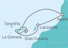 Reiseroute der Kreuzfahrt  7 Nächte - Festtage Kanaren & Marokko - ab/bis Las Palmas - Mein Schiff