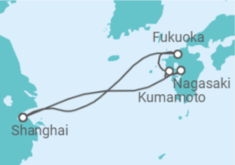 Reiseroute der Kreuzfahrt  Japan - Royal Caribbean