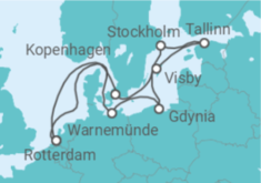 Reiseroute der Kreuzfahrt  Deutschland, Polen, Schweden, Estland, Dänemark - Celebrity Cruises