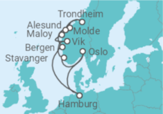 Reiseroute der Kreuzfahrt  Norwegen Alles Inklusive - MSC Cruises