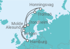 Reiseroute der Kreuzfahrt  Norwegen Alles Inklusive - MSC Cruises