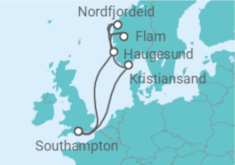 Reiseroute der Kreuzfahrt  Norwegen Alles Inklusive - MSC Cruises