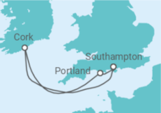 Reiseroute der Kreuzfahrt  Irland - MSC Cruises